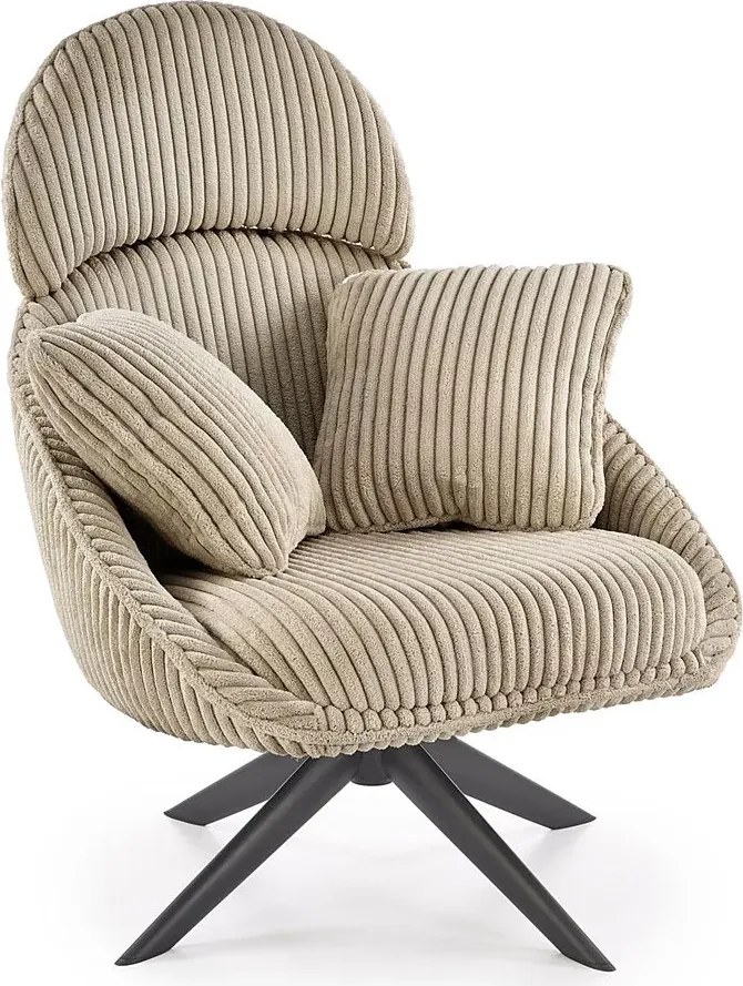 Fotel nowoczesny wypoczynkowy cappuccino L6-T15