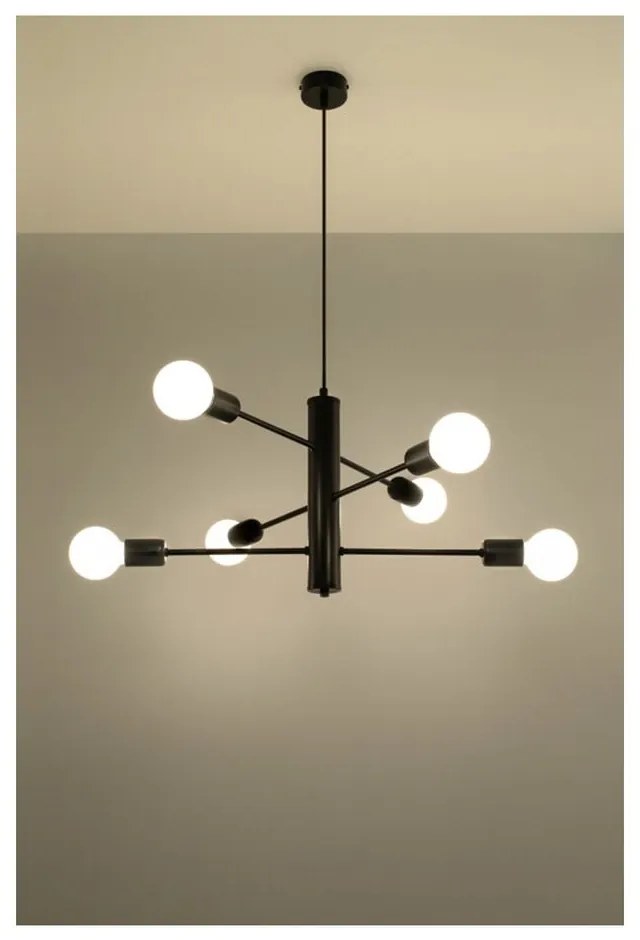 Czarna lampa wisząca Nice Lamps Donato 6