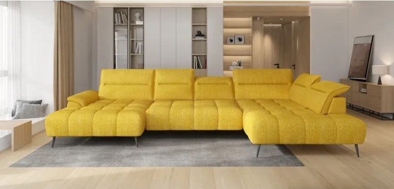 Narożnik MONTANA XL układ U Prawostronny z elektryczną regulacją siedziska WERSAL