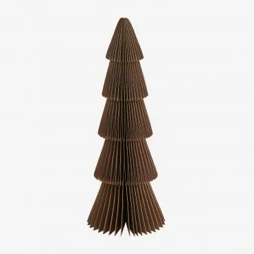 Papierowa Choinka Jespera ↑22.5 Cm & Karmelowy Brąz Z Złotym Brzegiem - Sklum