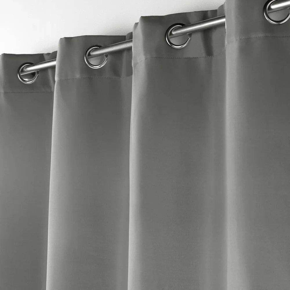 Szara zasłona termiczna z mikrowłókna 135x260 cm Micropolar – douceur d'intérieur