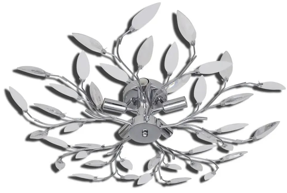Biała lampa sufitowa w kształcie liści - 14X E996 H5-T49