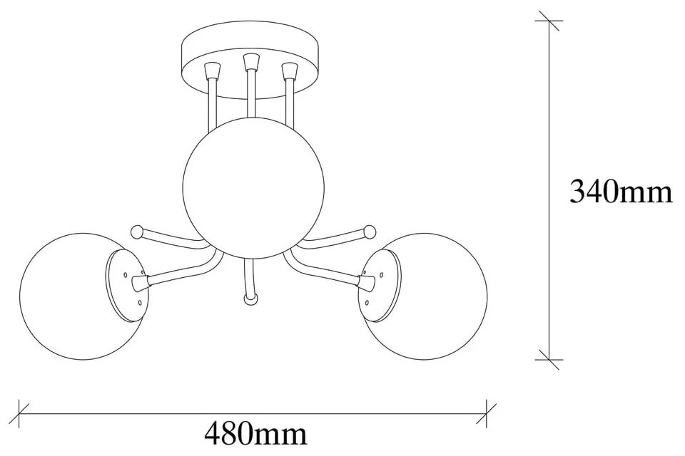 Lampa sufitowa w biało-złotym kolorze ze szklanym kloszem ø 15 cm Daisy – Opviq lights