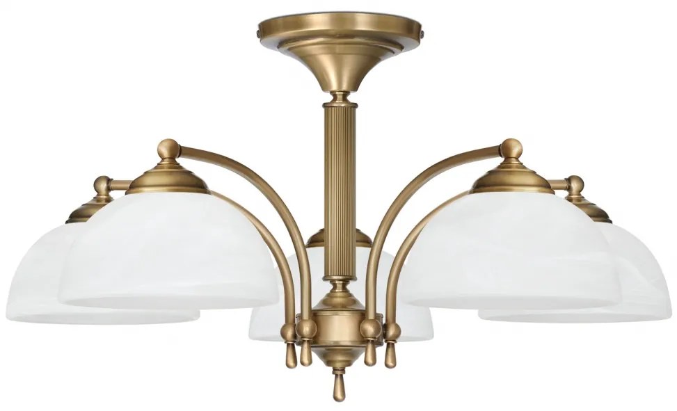 Niski żyrandol mosiężny V-S5K