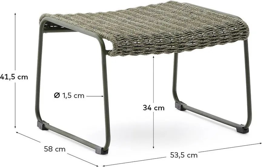 Zielony podnóżek ogrodowy Maurina – Kave Home