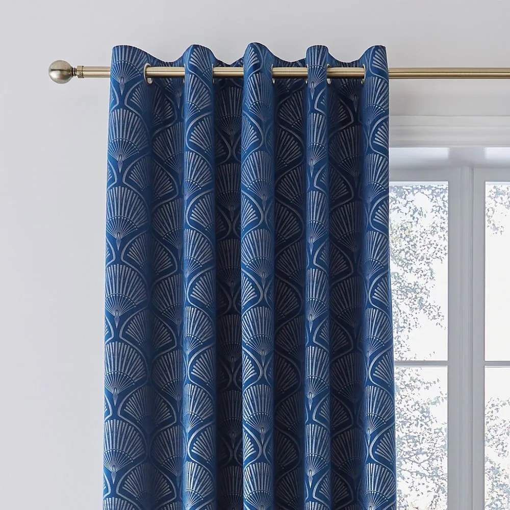 Niebieskie zasłony zestaw 2 szt. 229x168 cm Art Deco Pearl – Catherine Lansfield