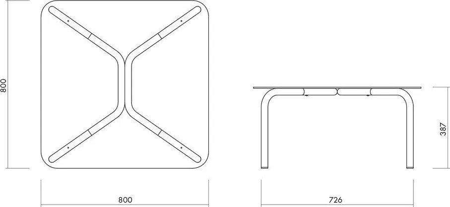 Stolik ze szklanym blatem w kolorze srebra 60x80 cm Uku – noo.ma