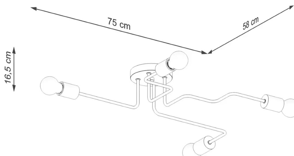 Żyrandol TIMBO 4 biały SOLLUX  LIGHTING