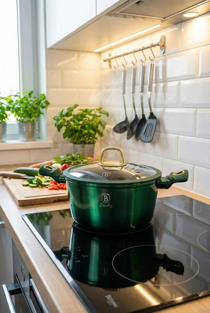 Nowoczesny garnek na indukcję z powłoką tytanową P2-W80