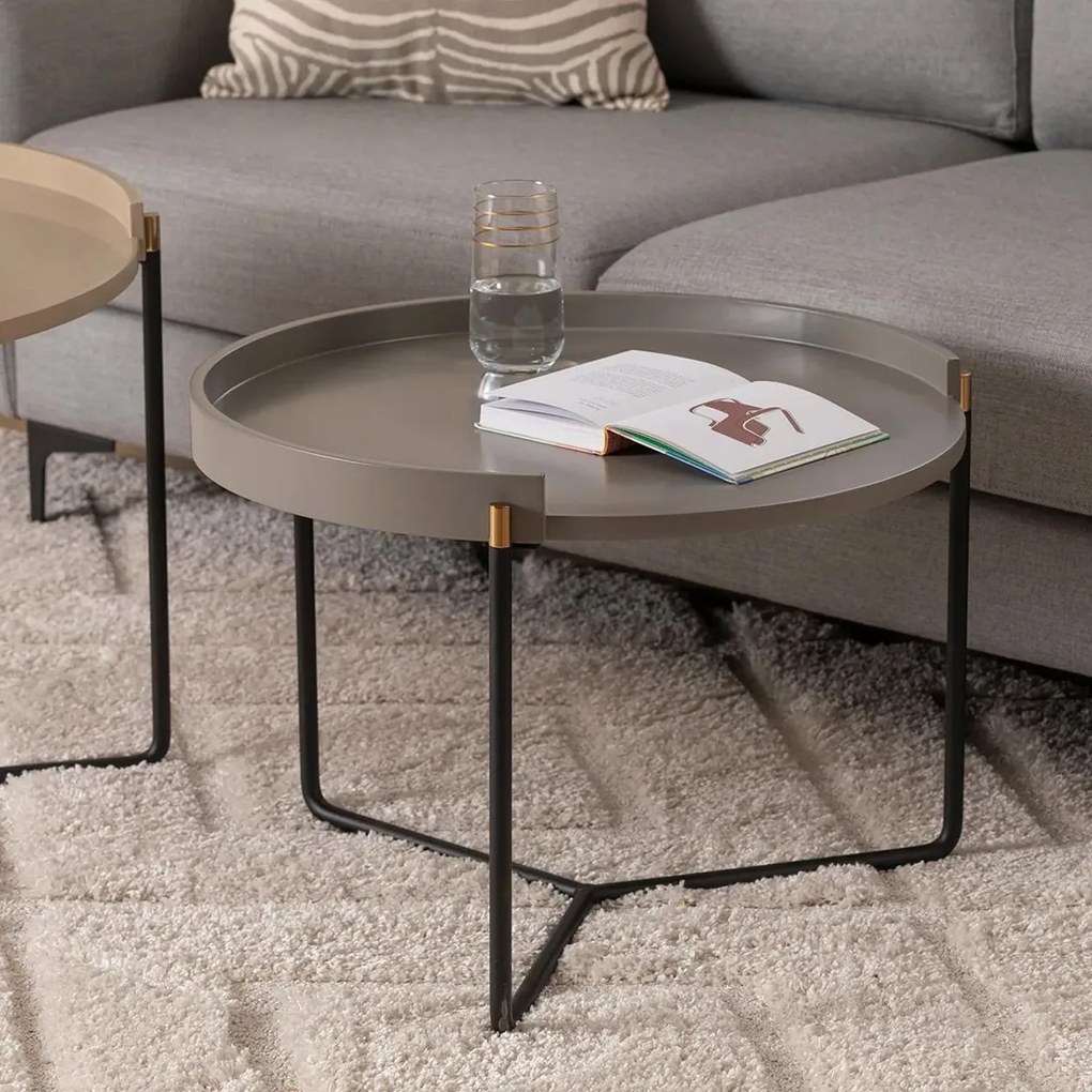 Stolik do odkładania Mandy Beige, 2 szt.