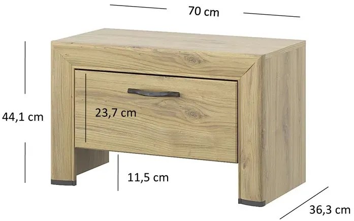 Niska szafka z szufladą do przedpokoju - Salmi 15X