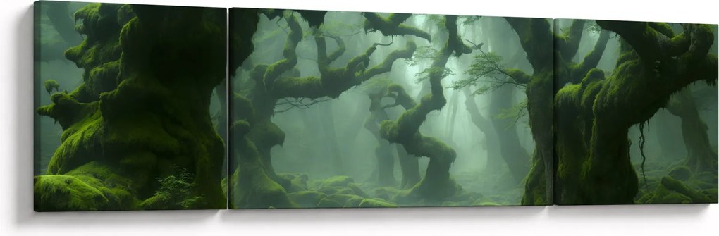Obraz - Las porośnięty mchem (170x50 cm)