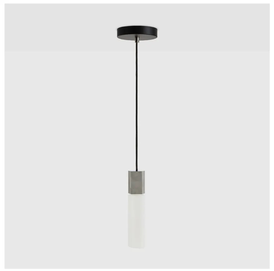 Szara lampa wisząca ze ściemniaczem ø 6 cm Basalt – tala