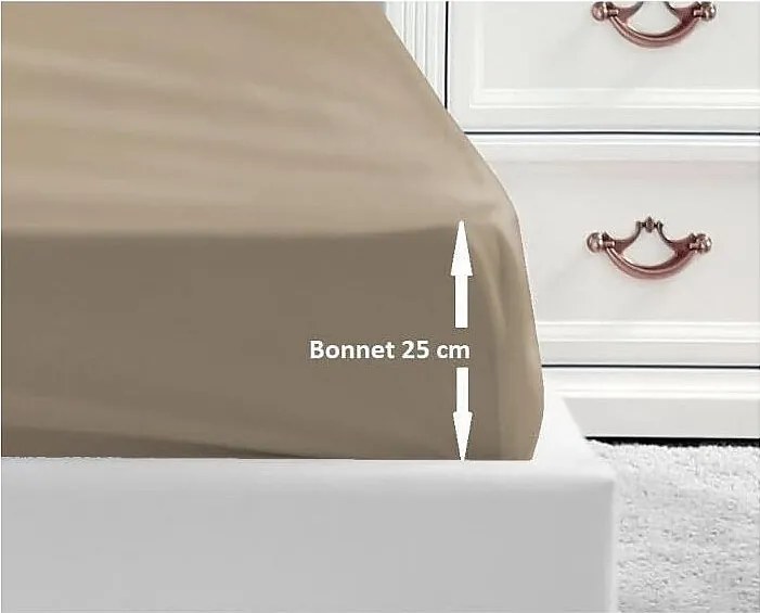 Pościel 100% bawełna 140x190x25 cm beżowa - Certyfikat OEKO-TEX