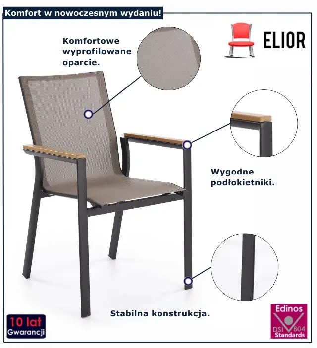 Nowoczesne krzesło ogrodowe Laren