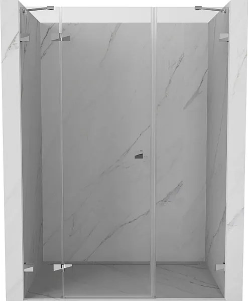 Mexen Lunar drzwi prysznicowe uchylne lewe 140 cm, transparent, chrom - 834S-140-050-01-00-L