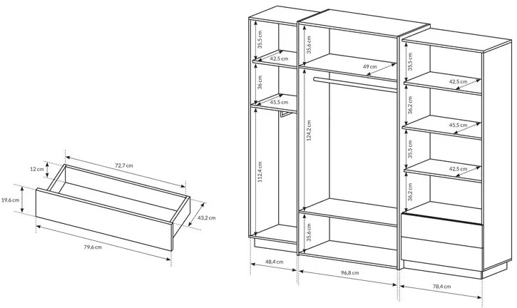 Szafa na ubrania - Lumina 7X