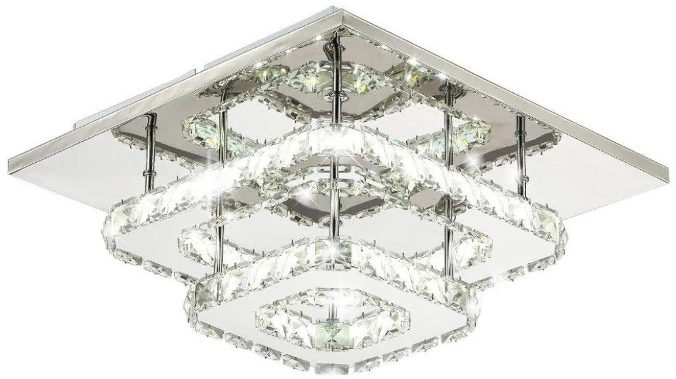 Lampa Sufitowa Kryształowa Plafon LED 24W APP410-C Neutralna
