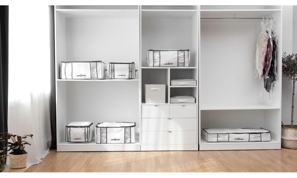 Tekstylny pojemnik do przechowywania ubrań próżniowy/usztywniany 65x50x26,5 cm Life – Compactor