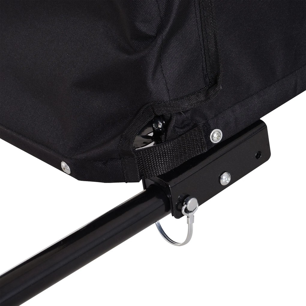 HOMCOM Przyczepka Rowerowa Bagażowa Transportowa 130x77x65cm Czerwona Czarna | Aosom PL