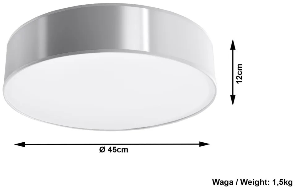 Szara lampa sufitowa Sollux Atis Ceiling 45
