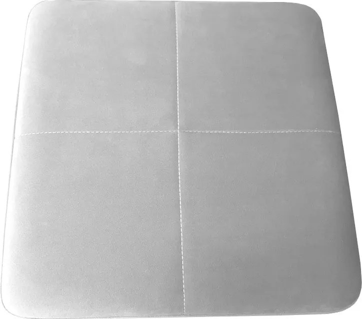 Pufa ZOA tkanina Welur loft ławka podnóżek metal : Kolor Stelaża - Biały, Kolor tkaniny - VELVET - MG39, Typ tkaniny - Velvet
