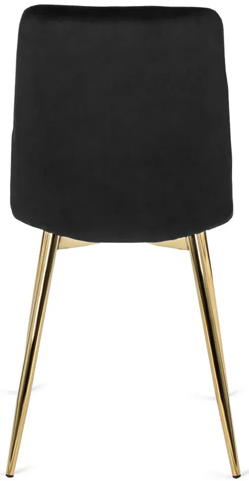 Czarne nowoczesne krzesło welurowe H3-D08