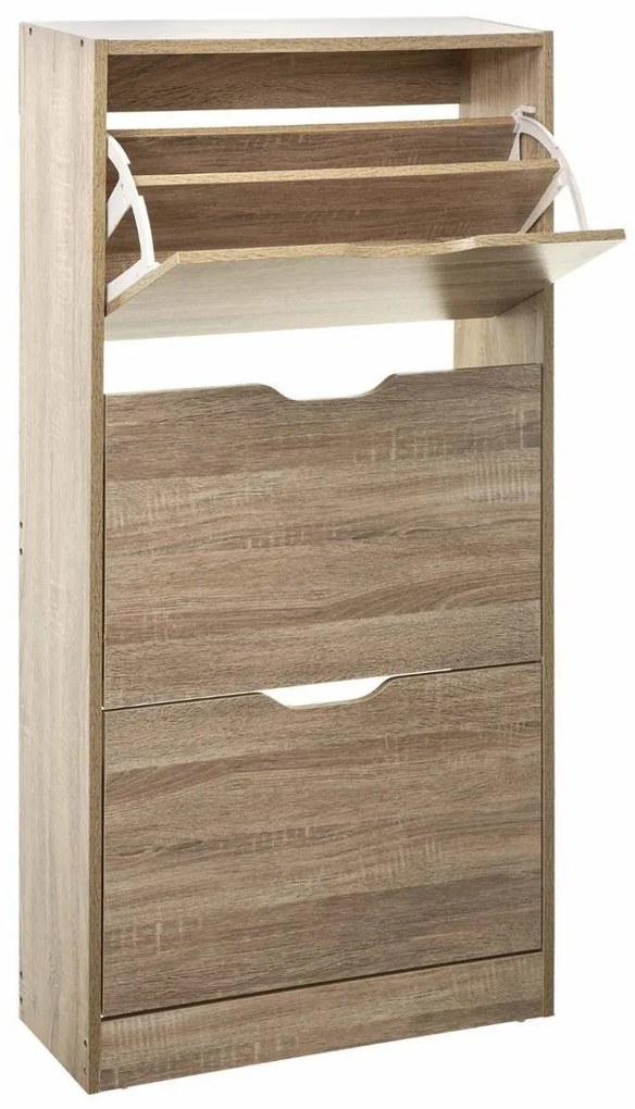 Komoda na buty drewniana, 60x24x118 cm