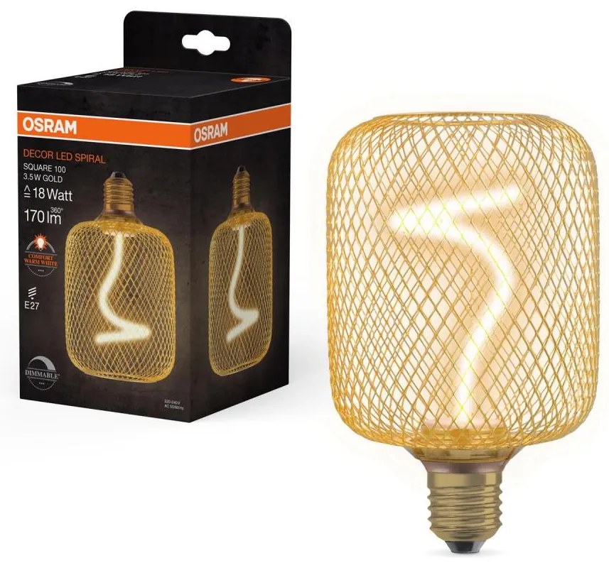 LED Żarówka ściemnialna DECOR FILAMENT E27/3,5W/230V 1800K złota - Osram