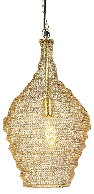 Orientalna lampa wisząca złota 30 cm - Nidum