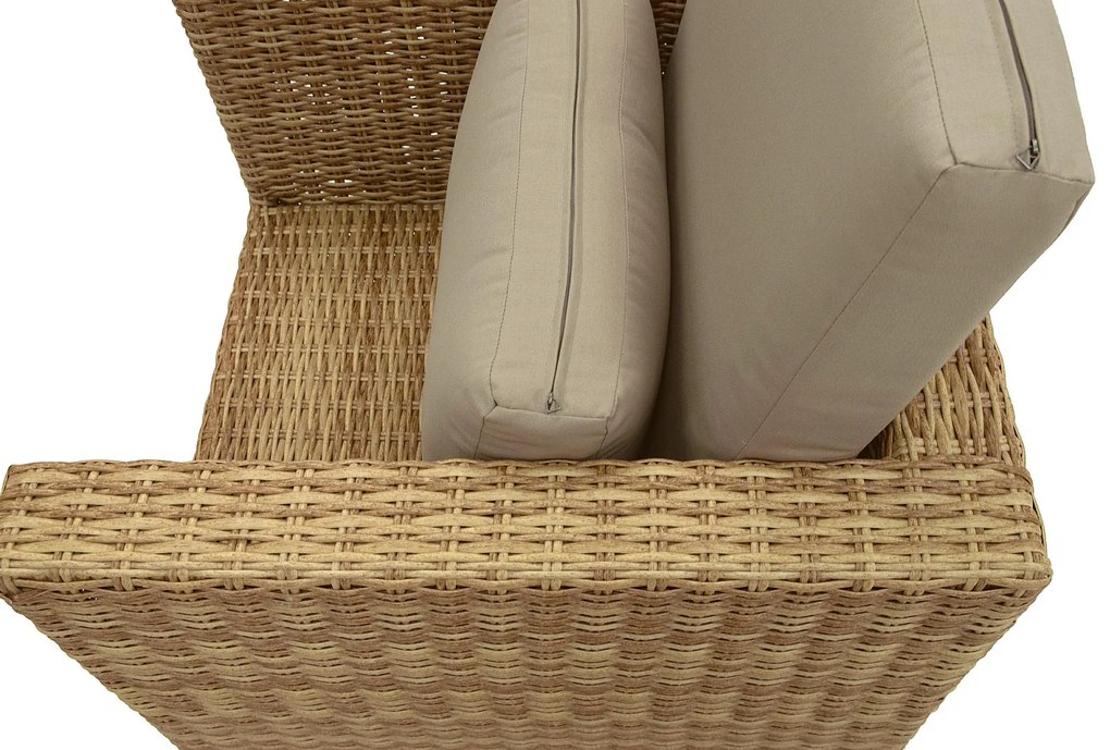 Zestaw rattanowy MALIBU dla 5 osób (beżowo-brązowy)