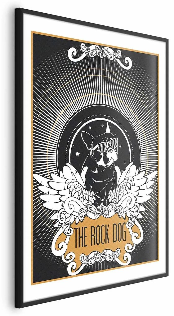 Plakat The Rock Dog 29,7x42 cm z ramą czarną z marginesem ARTGEIST B
