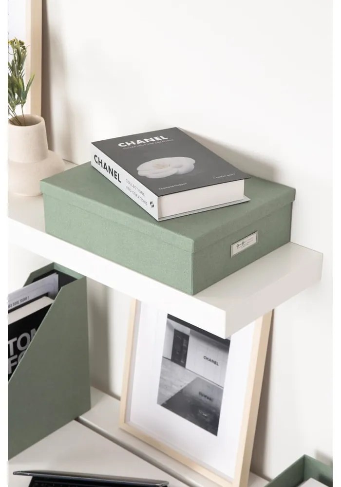 Zielone kartonowe organizery zestaw 5 szt. na dokumenty Holger Canvas Paper Laminate – Bigso