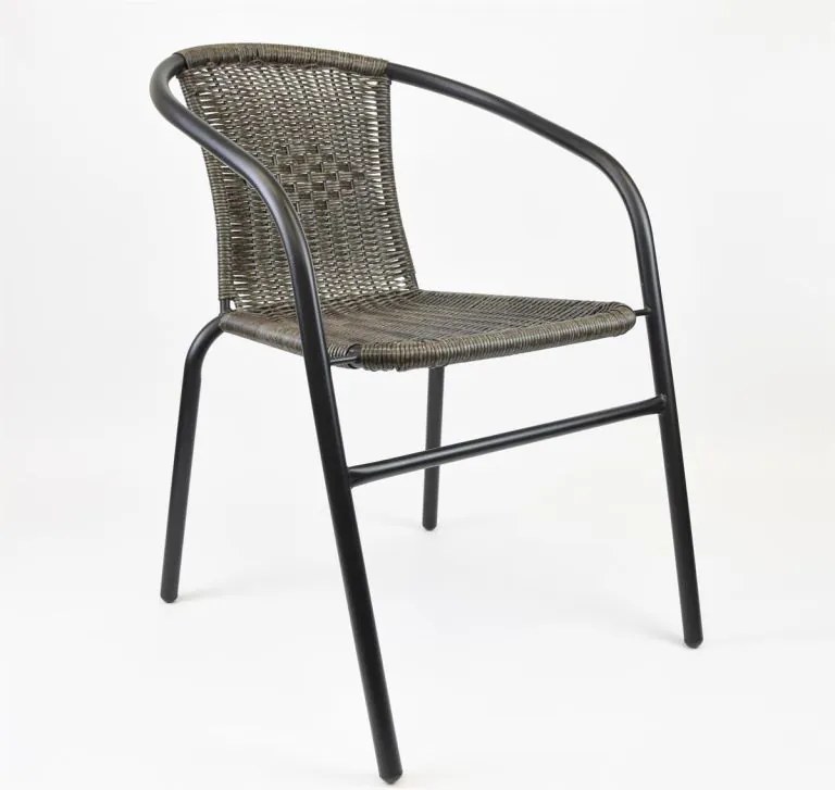 Krzesło ogrodowe bistro, sztaplowane, ciemnoszare