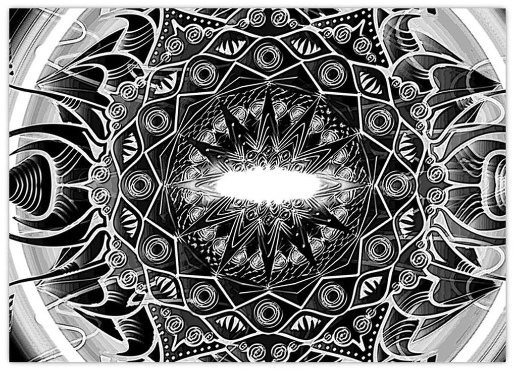 Obraz czarno-białych ozdób (70x50 cm)