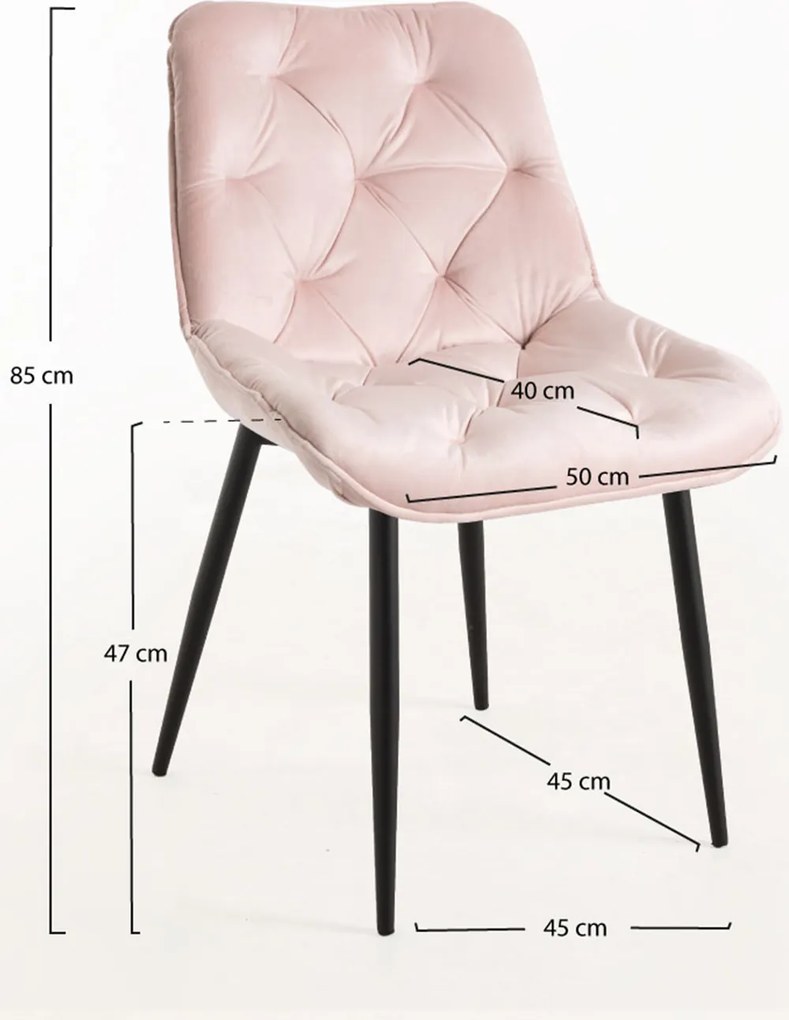 Zestaw 4 Krzese Miska Aksamitne