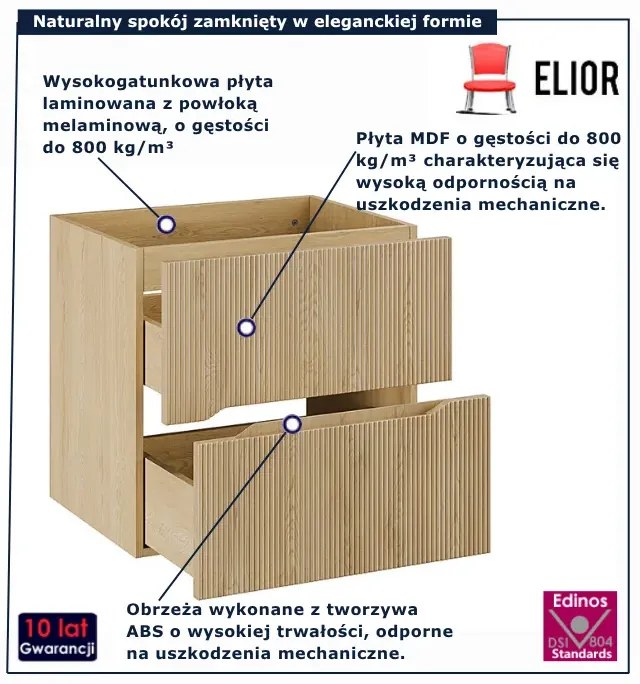 Wisząca szafka pod umywalkę dąb Cremona N4-K79