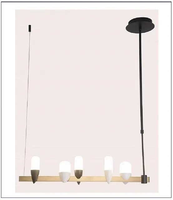 Lampa wisząca nad wyspę ptaki na gałęzi - V034 R7-H84