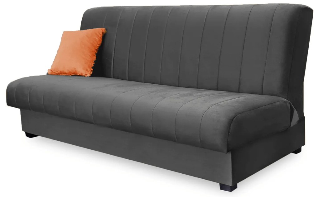 Sofa z Funkcją Spania SIGMA Rozkładana Wersalka Dwuosobowa Szara Nowoczesna do Salonu