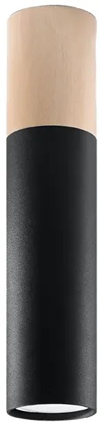 Czarny nowoczesny plafon LED walec - EX540 N4-M48