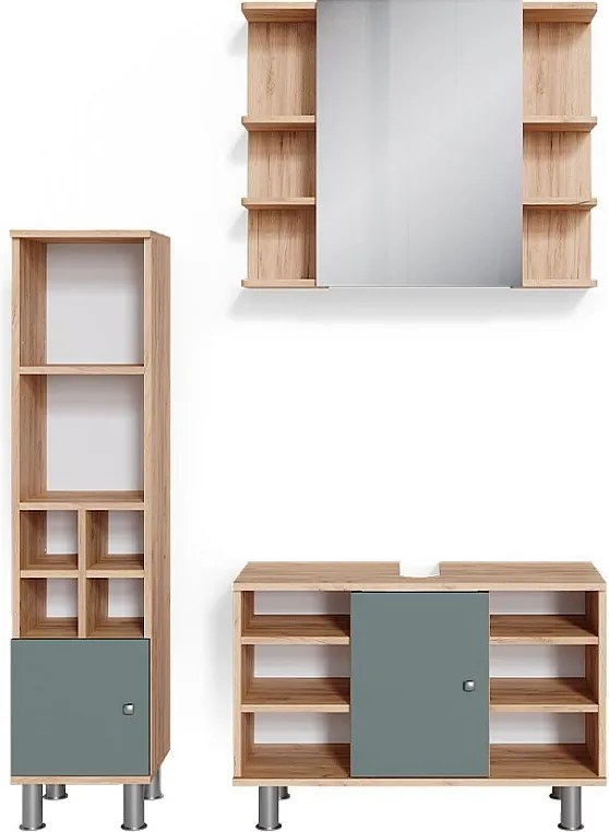 Zestaw mebli łazienkowych zielony 60x32x54 fynn