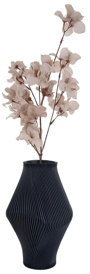 Ciemnoniebieski wazon z żywicy polimerowej (wysokość 30 cm) Twisted Rib – PT LIVING