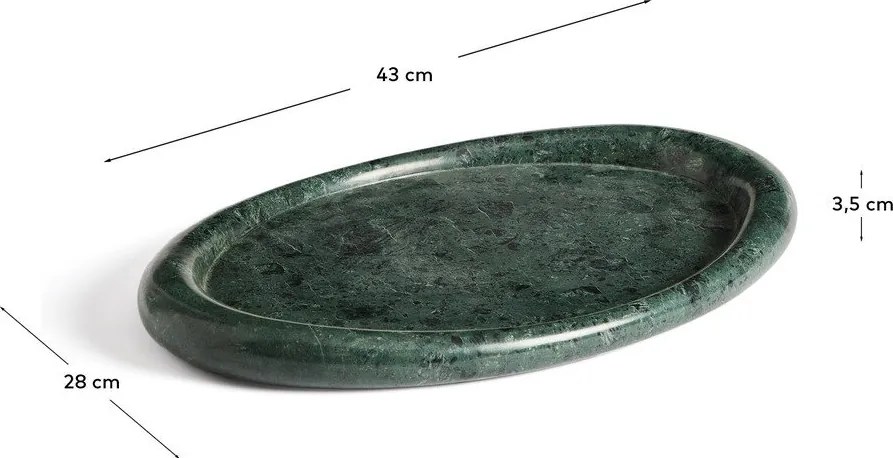 Marmurowa taca dekoracyjna 28x43 cm Lenorel – Kave Home