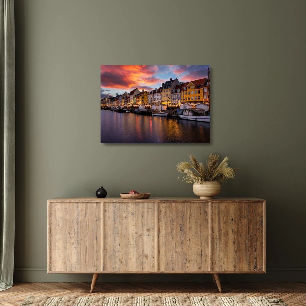 Obraz na szkle - Nyhavn, Kopenhaga (70x50 cm)