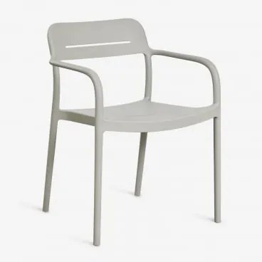 Krzesło Ogrodowe Sztaplowane Z Podłokietnikami Z Polipropylenu Graneli Awokado - Sklum