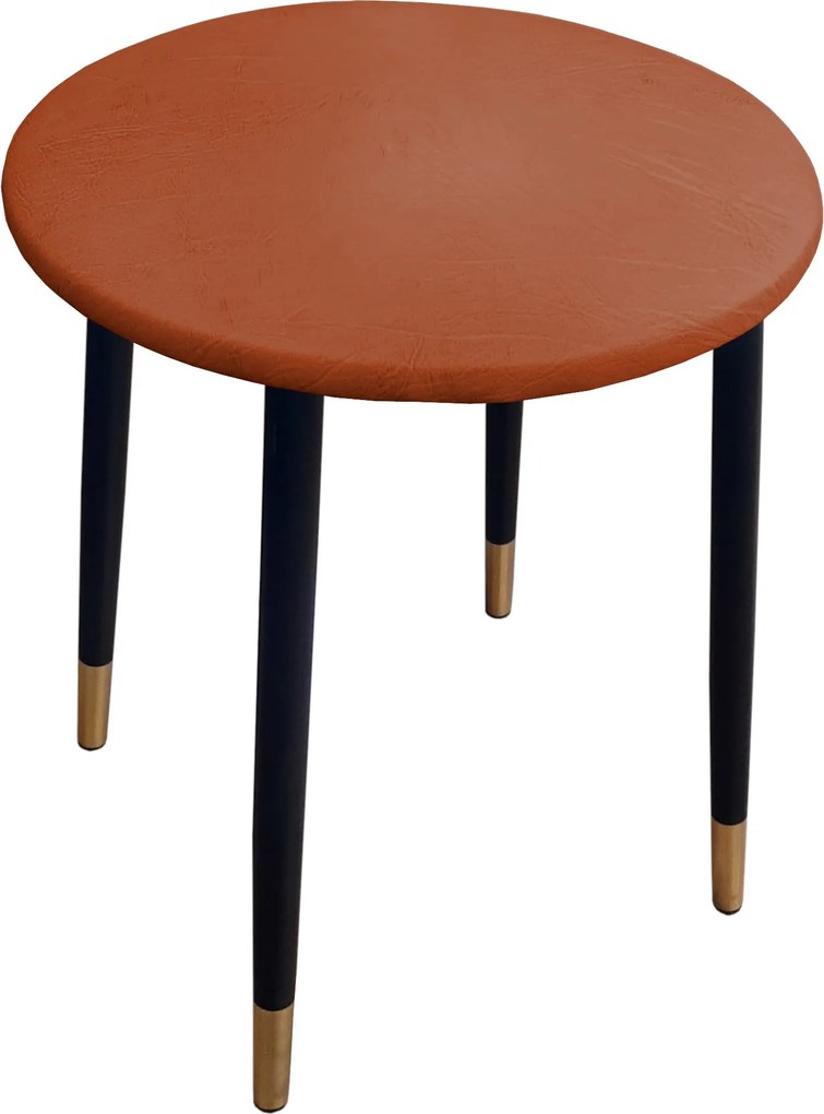 Taboret TRIX stelaż metalowy STOŁEK LOFT : Kolor nogi - Czano-złota stożek, Kolor tkaniny - SKAJ - AL7, Typ tkaniny - Skaj