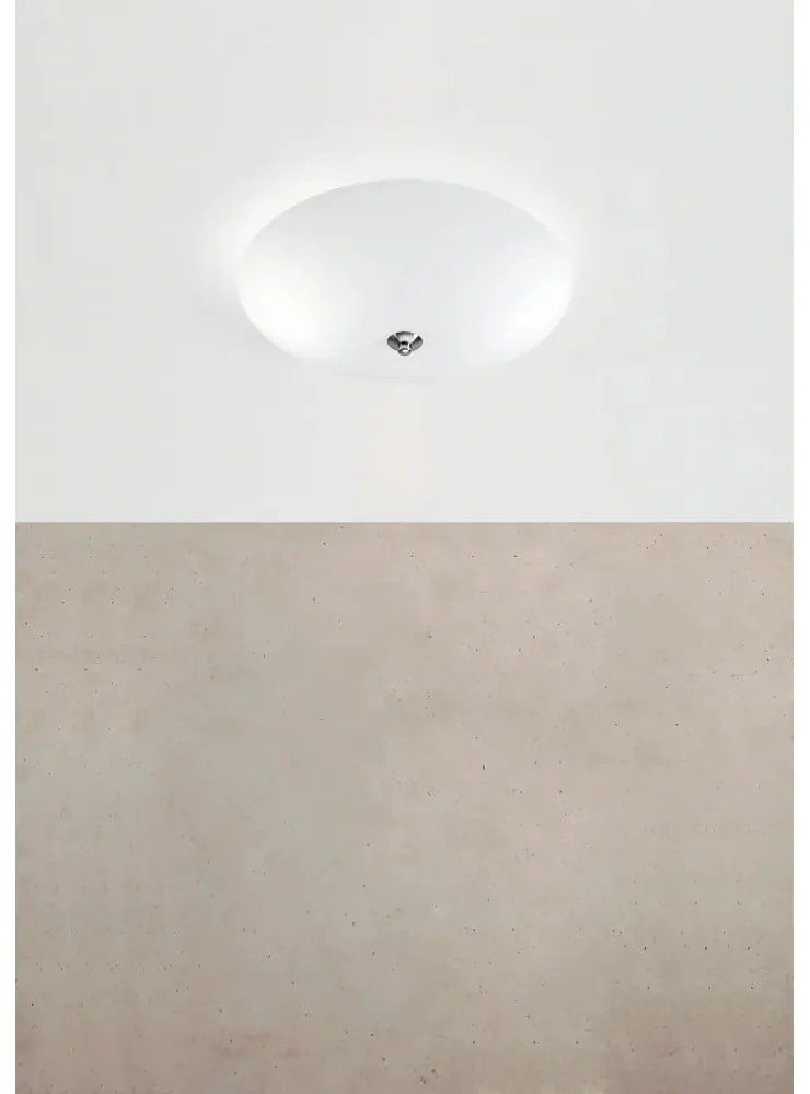 Biała lampa sufitowa ze szklanym kloszem ø 39 cm Platillo – Markslöjd