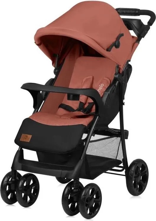Lionelo - Wózek spacerowy EMMA PLUS ceglasty/czarny