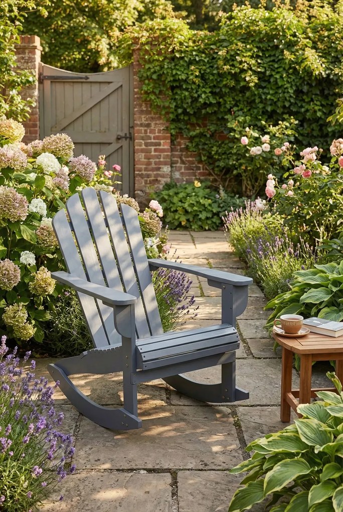 Bujane szare ogrodowe krzesło S2-S81