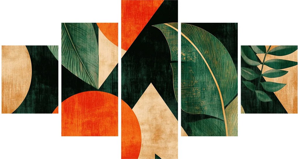 Obraz - Geometryczne motywy naturalne II. (125x70 cm)